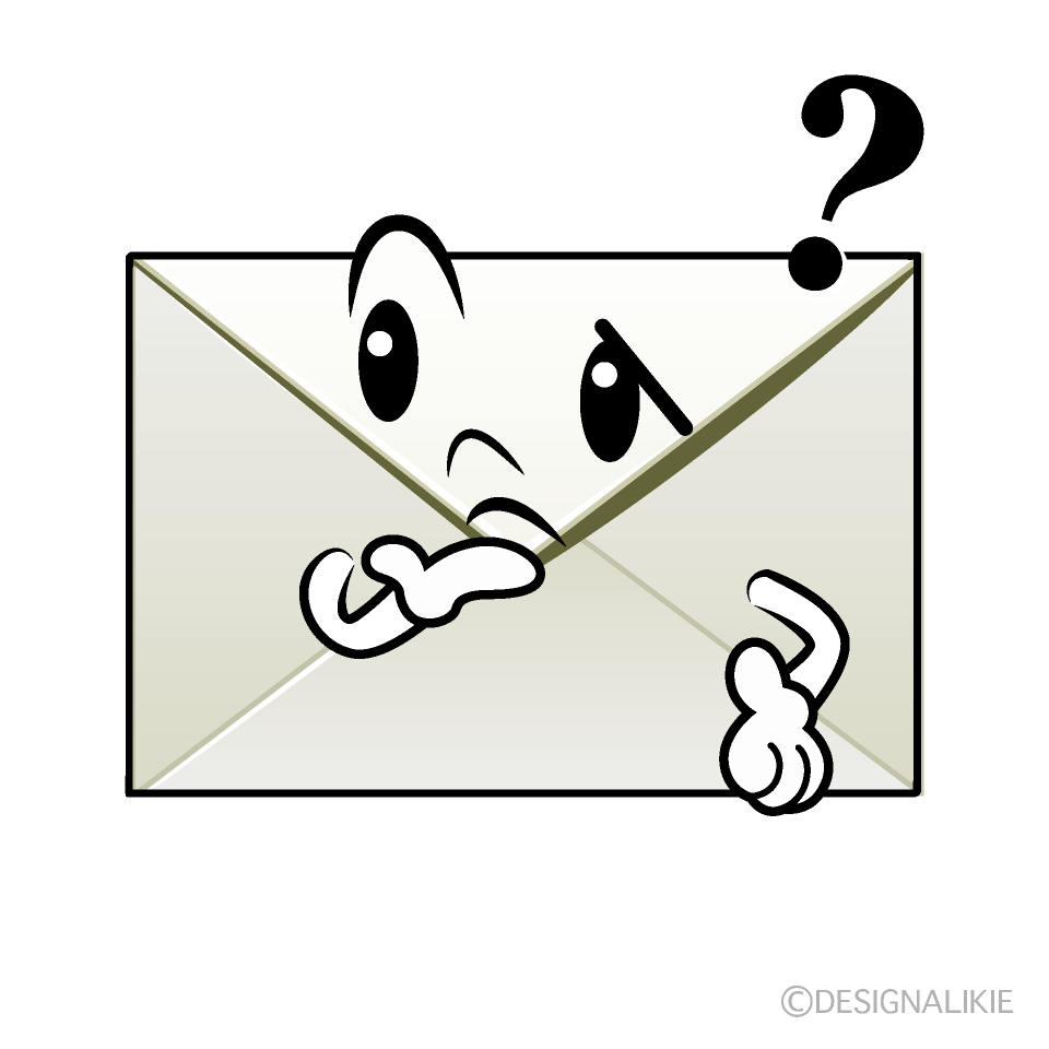 かわいい考えるメールイラスト