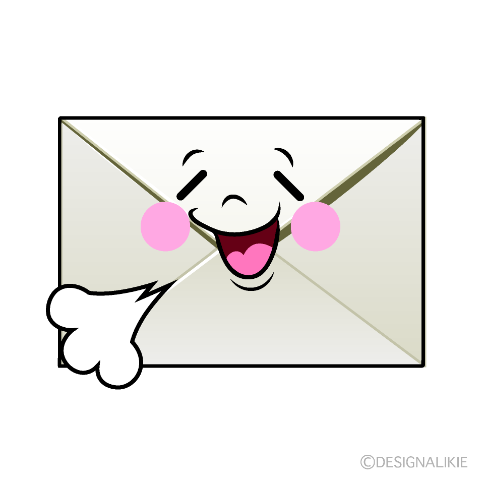 かわいいリラックスするメールイラスト