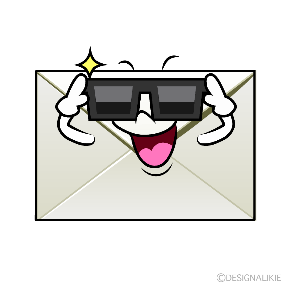 かわいいサングラスのメールイラスト
