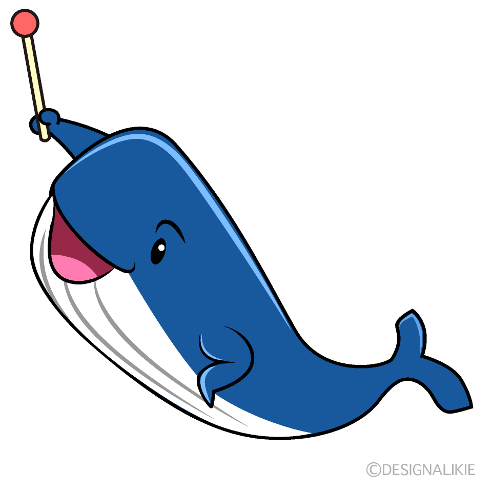 かわいい説明するクジライラスト