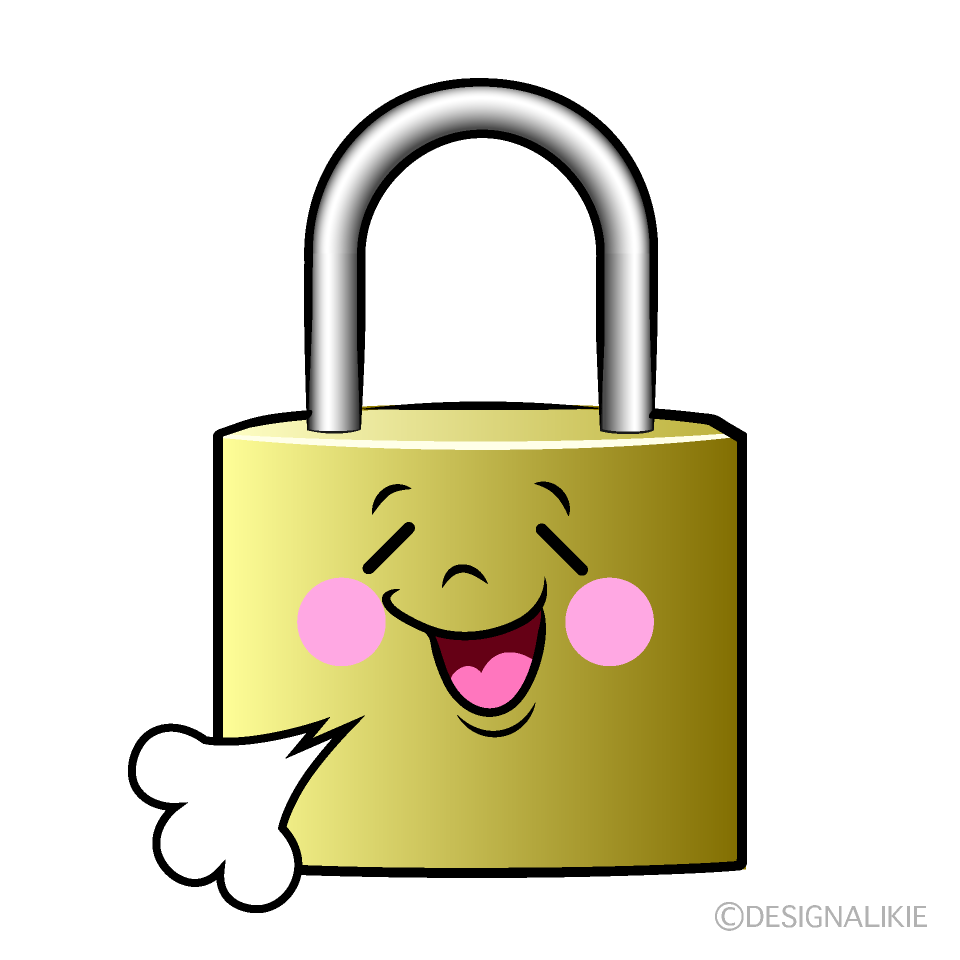 Cute Relaxed Padlock Clipart