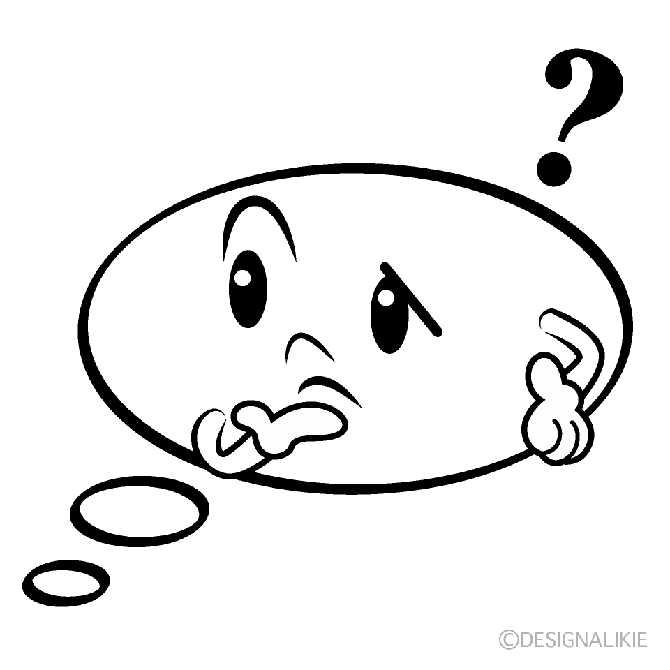 かわいい考える吹き出しイラスト