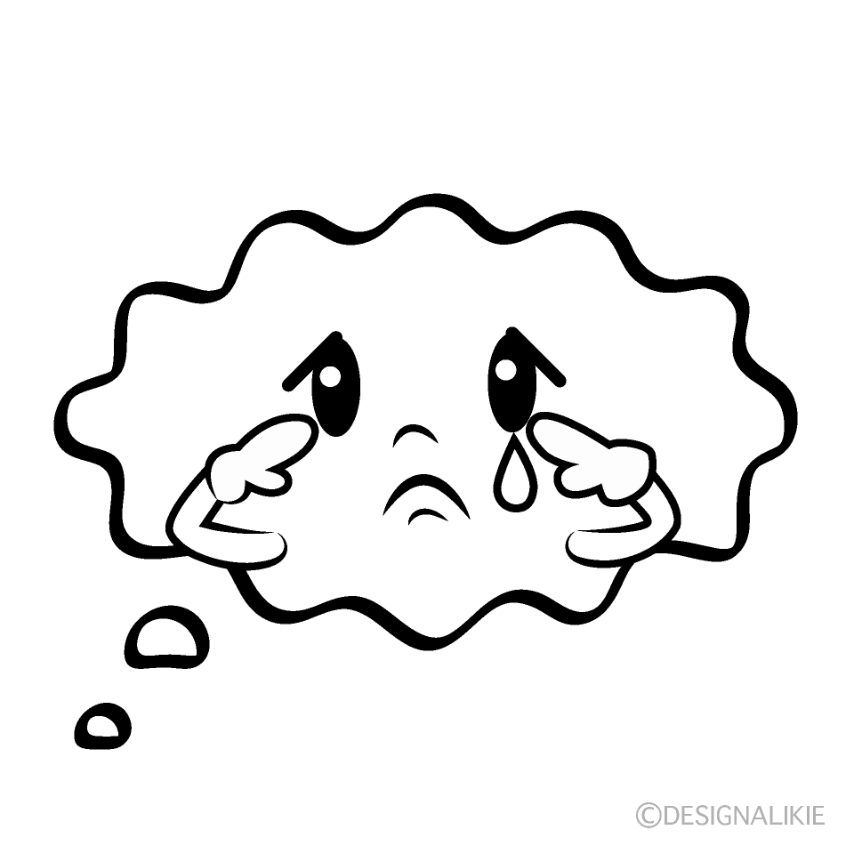 かわいい悲しい吹き出しイラスト