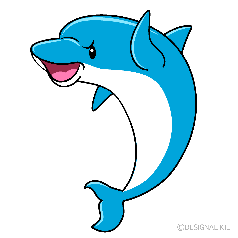 Cute Angry Dolphin Clipart