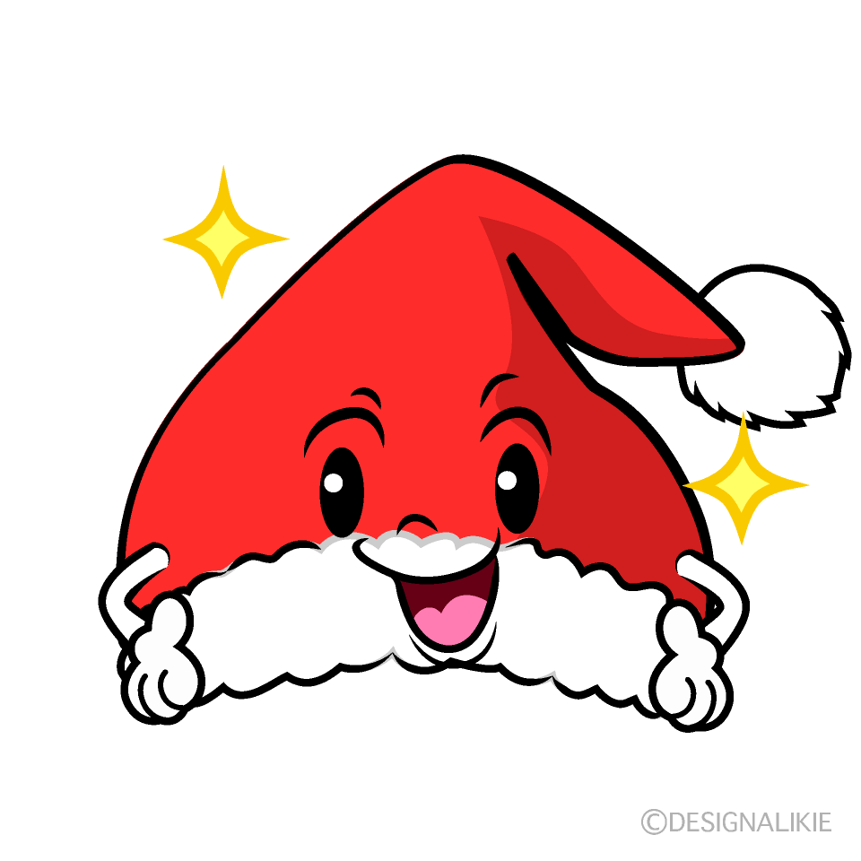 Cute Sparkling Santa Hat Clipart