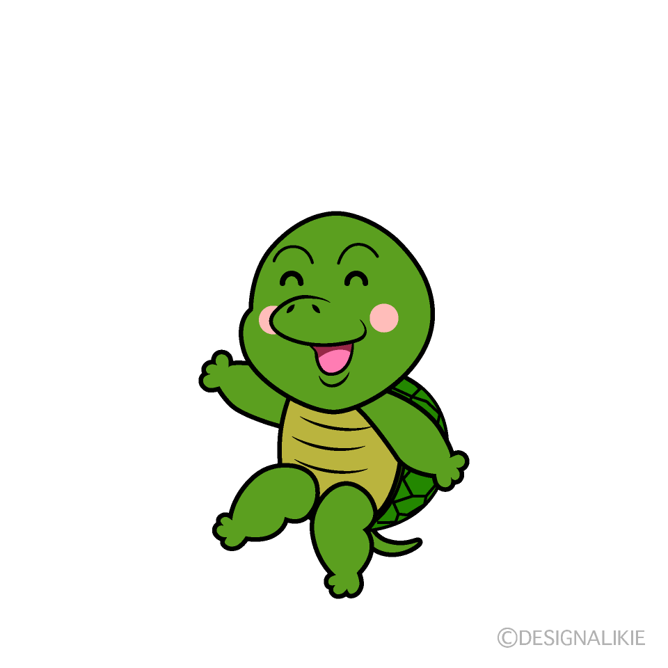 かわいい笑顔のカメイラスト