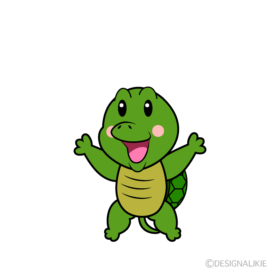 かわいい驚くカメイラスト