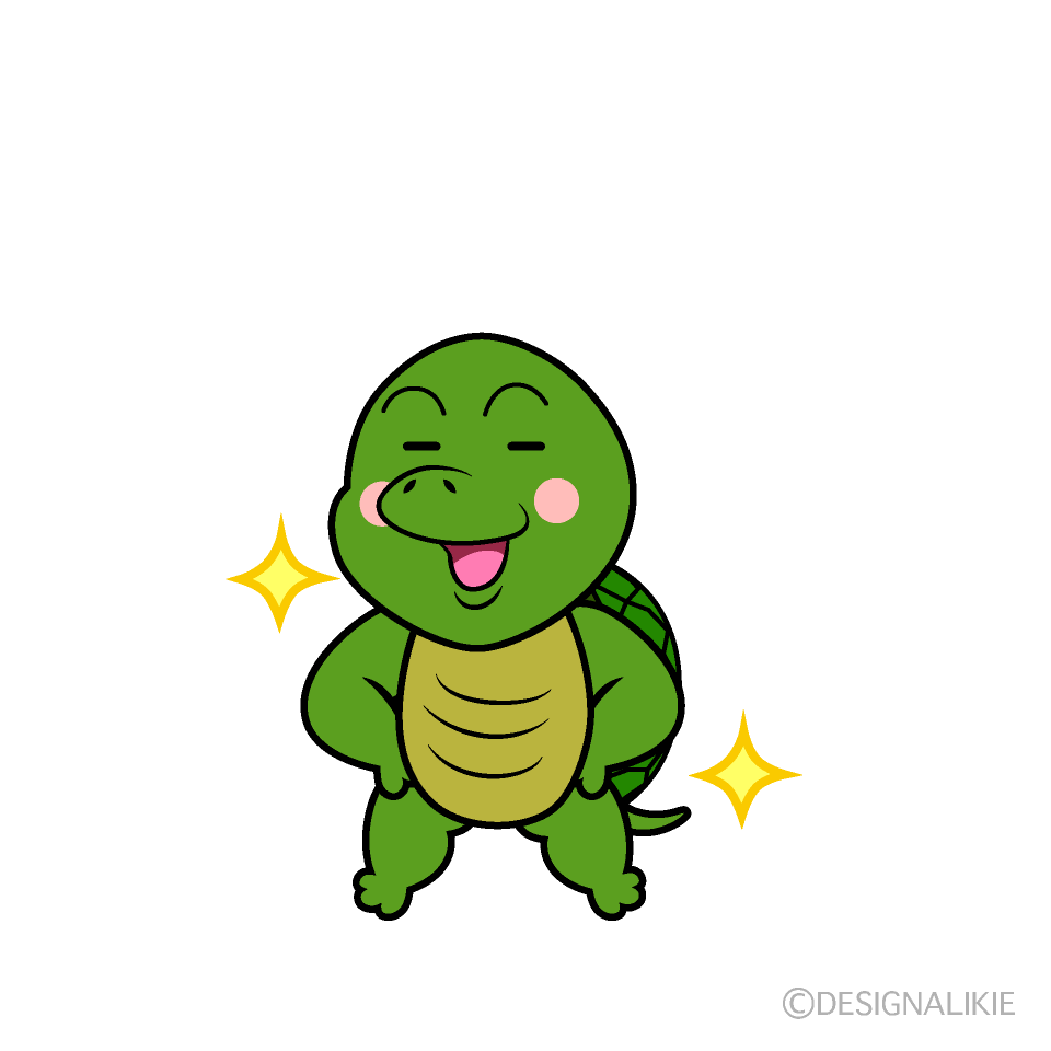 かわいい自信満々なカメイラスト