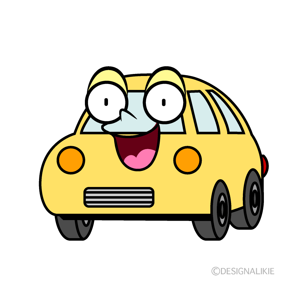かわいい驚く軽自動車イラスト