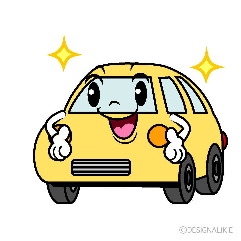 かわいい煌く軽自動車イラスト