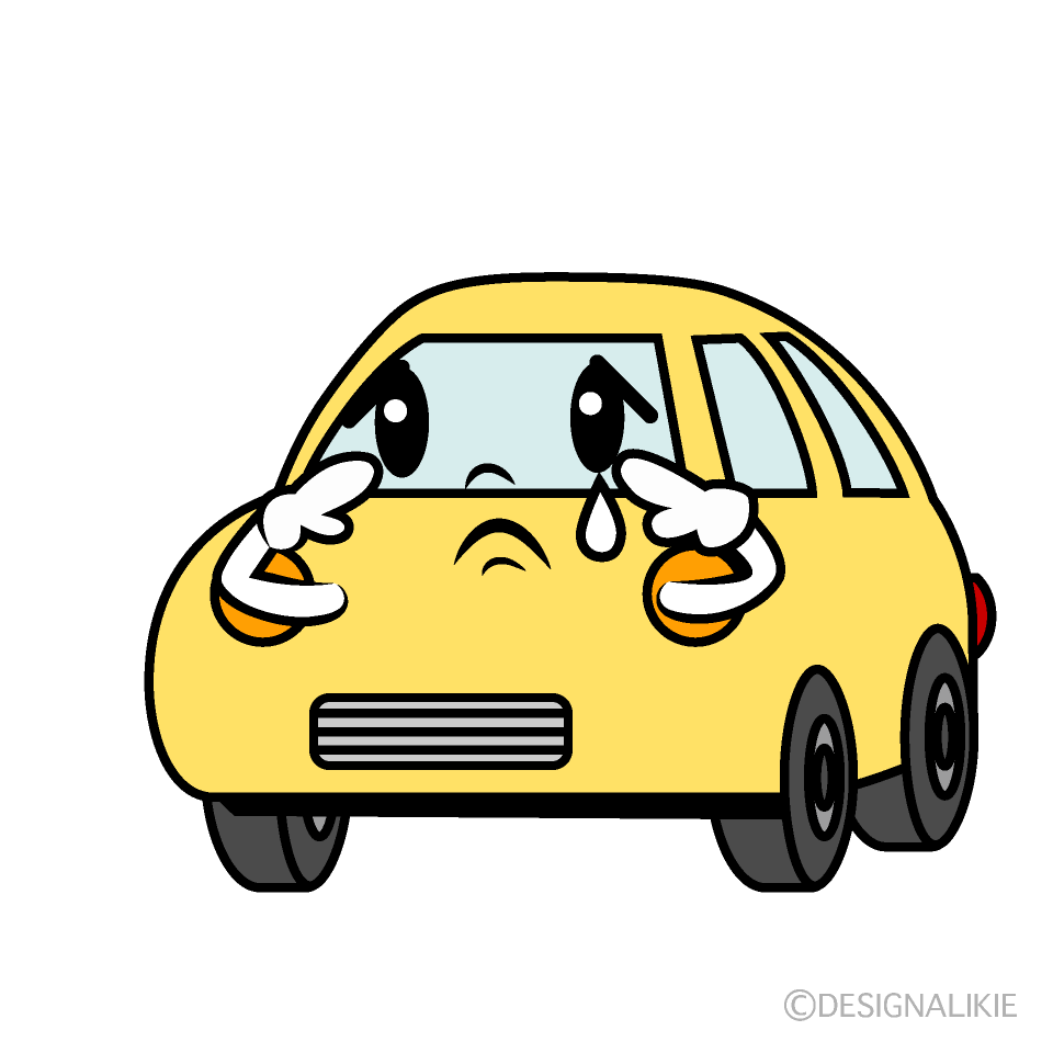 かわいい悲しい軽自動車イラスト