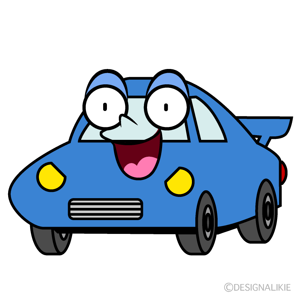 かわいい驚くスポーツカーイラスト