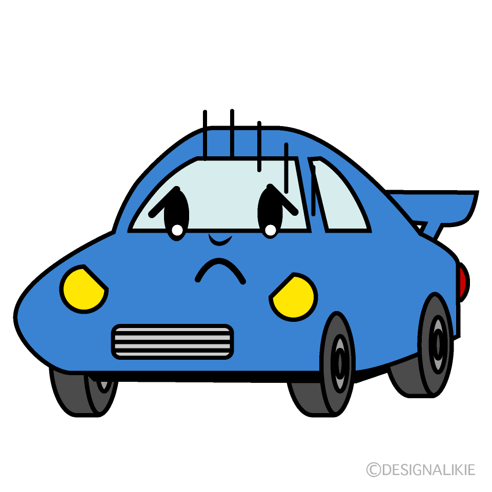 Cute Depressed Sports Car Clipart