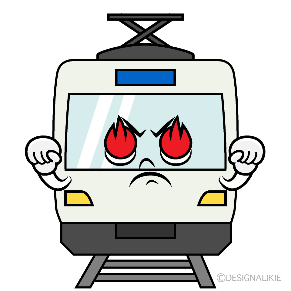 かわいい熱意の電車イラスト