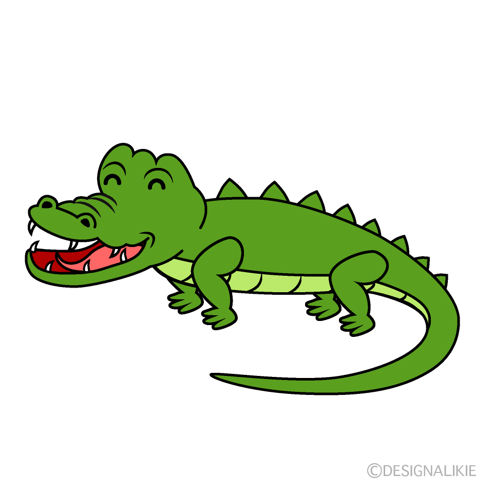 Cute Smiling Crocodile Clipart