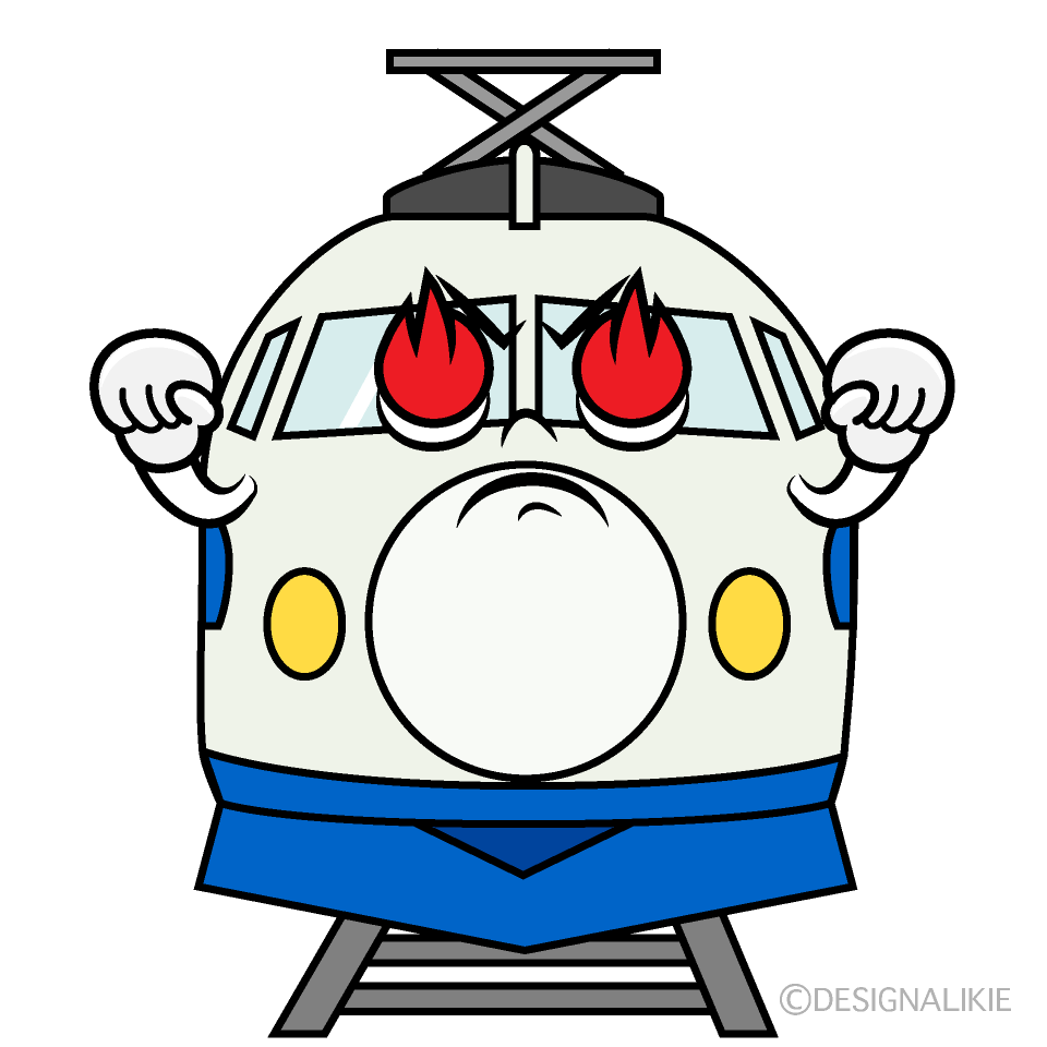 かわいい熱意の新幹線こだまイラスト