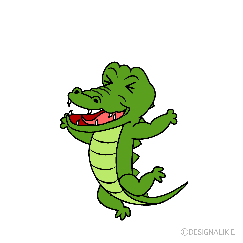 かわいい笑うワニイラスト