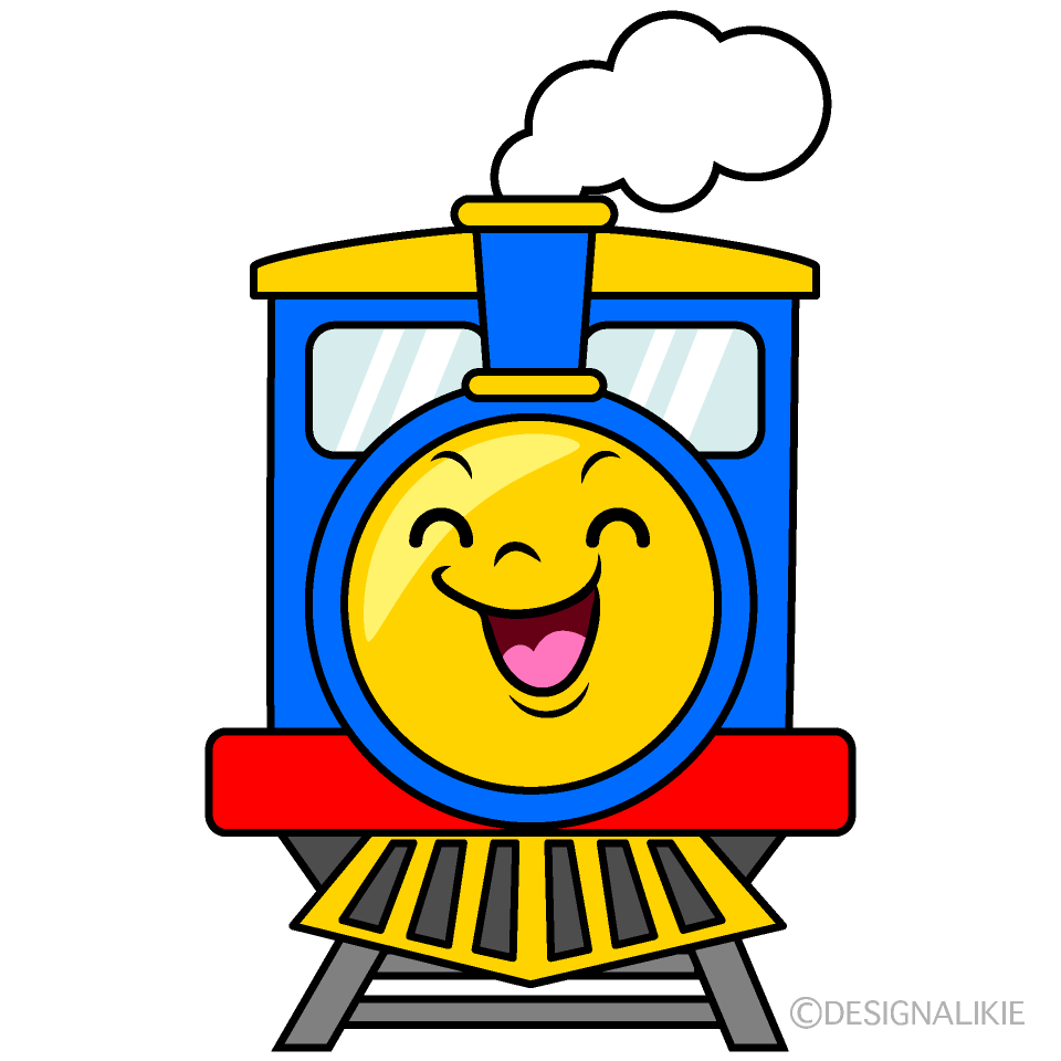 かわいい笑顔の汽車イラスト