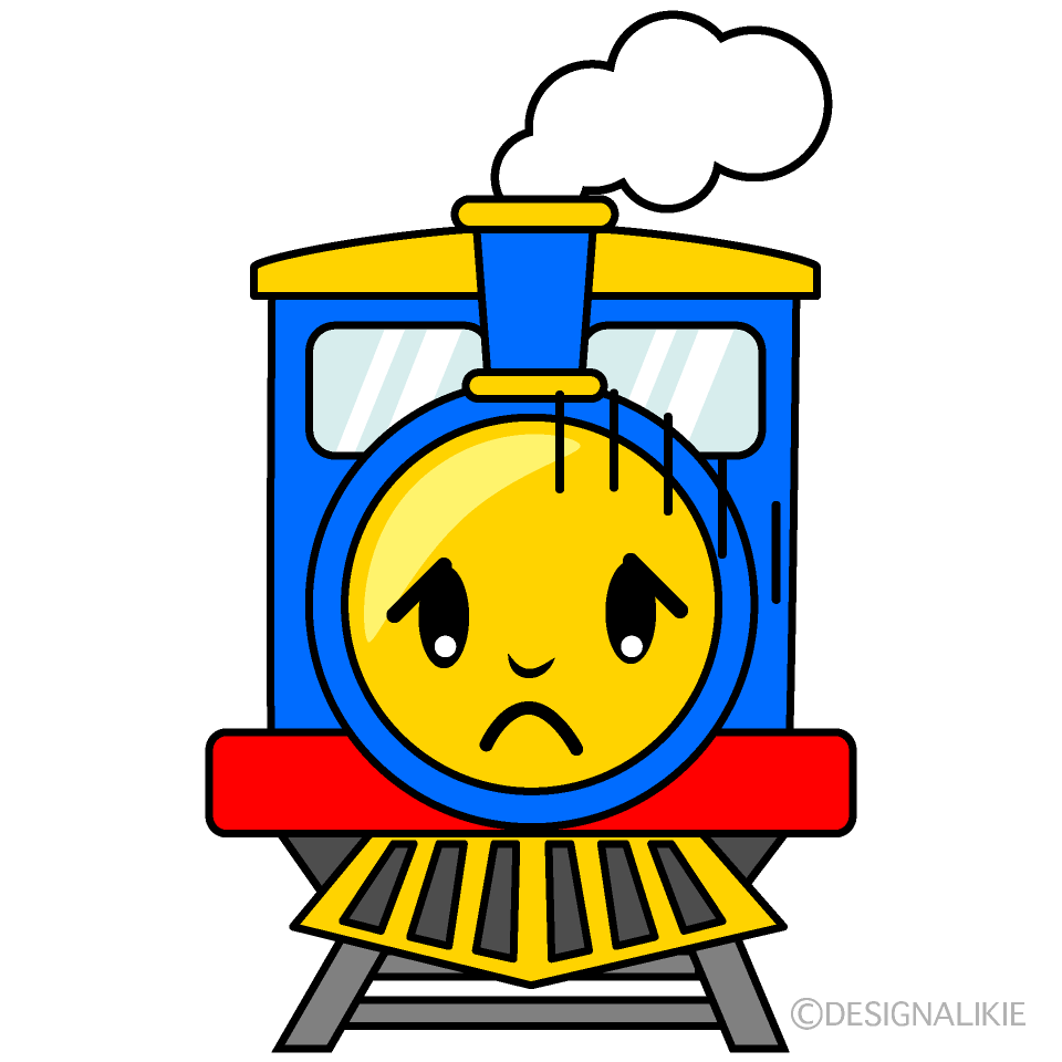 かわいい落ち込む汽車イラスト