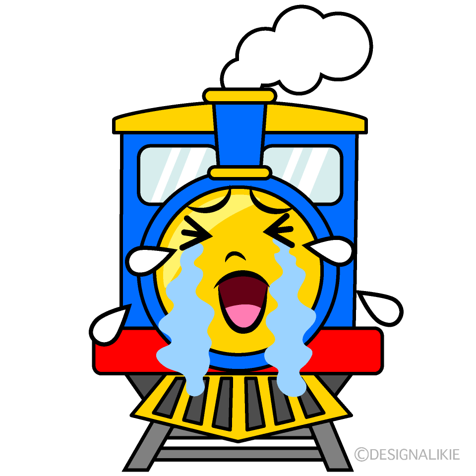 かわいい泣く汽車イラスト