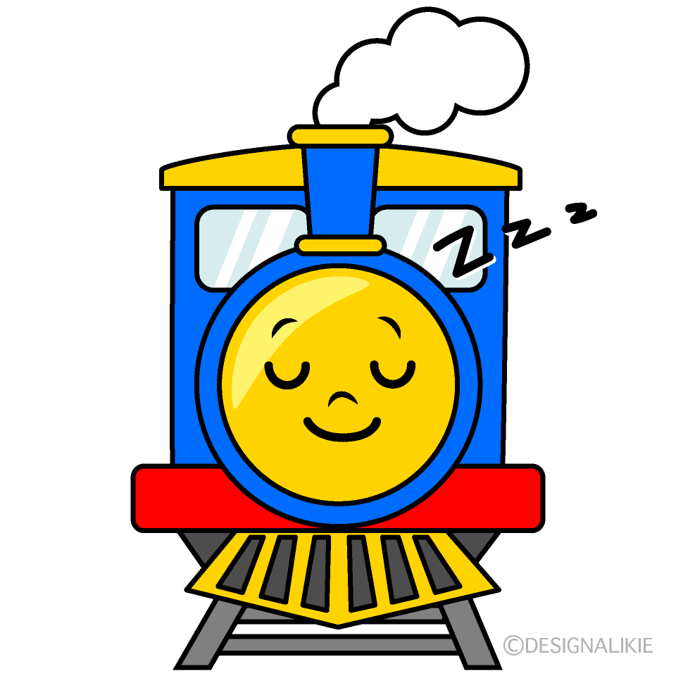 かわいい寝る汽車イラスト