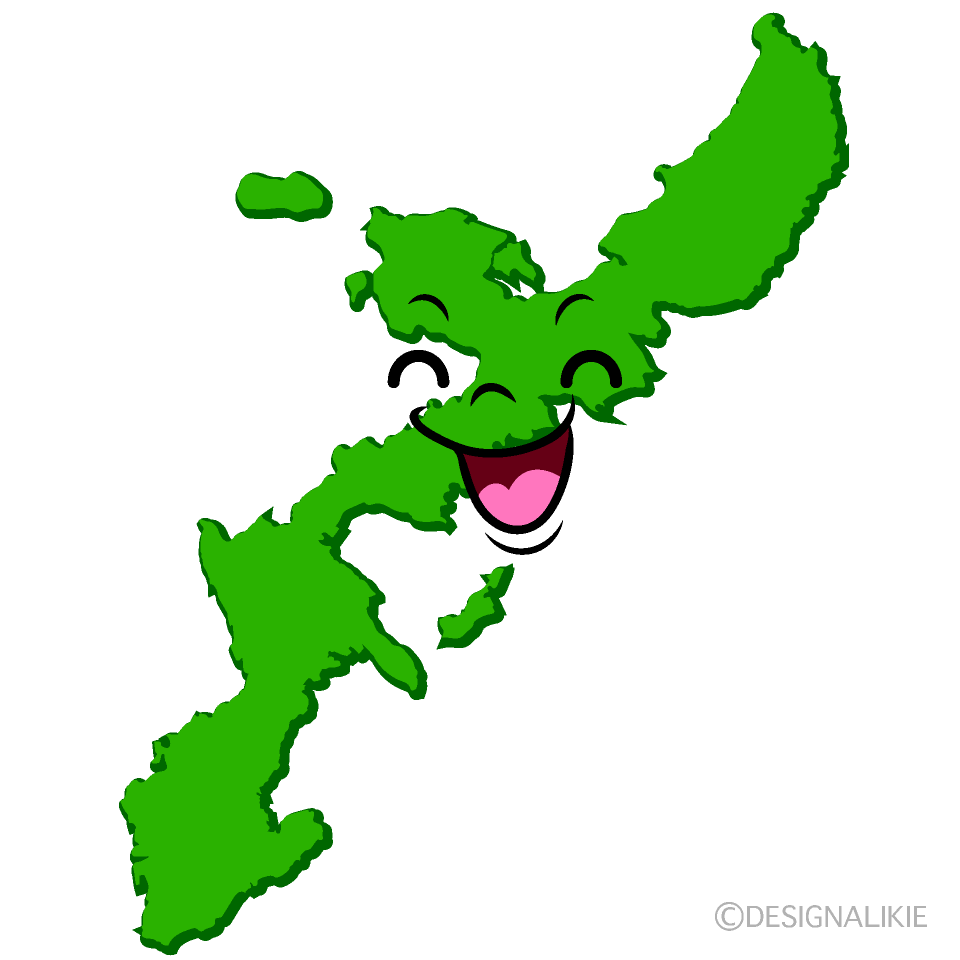 かわいい笑顔の沖縄イラスト