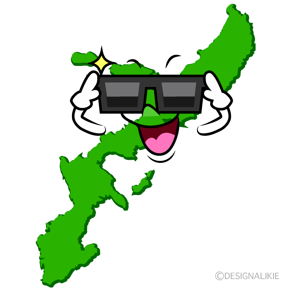 かわいいサングラスの沖縄イラスト