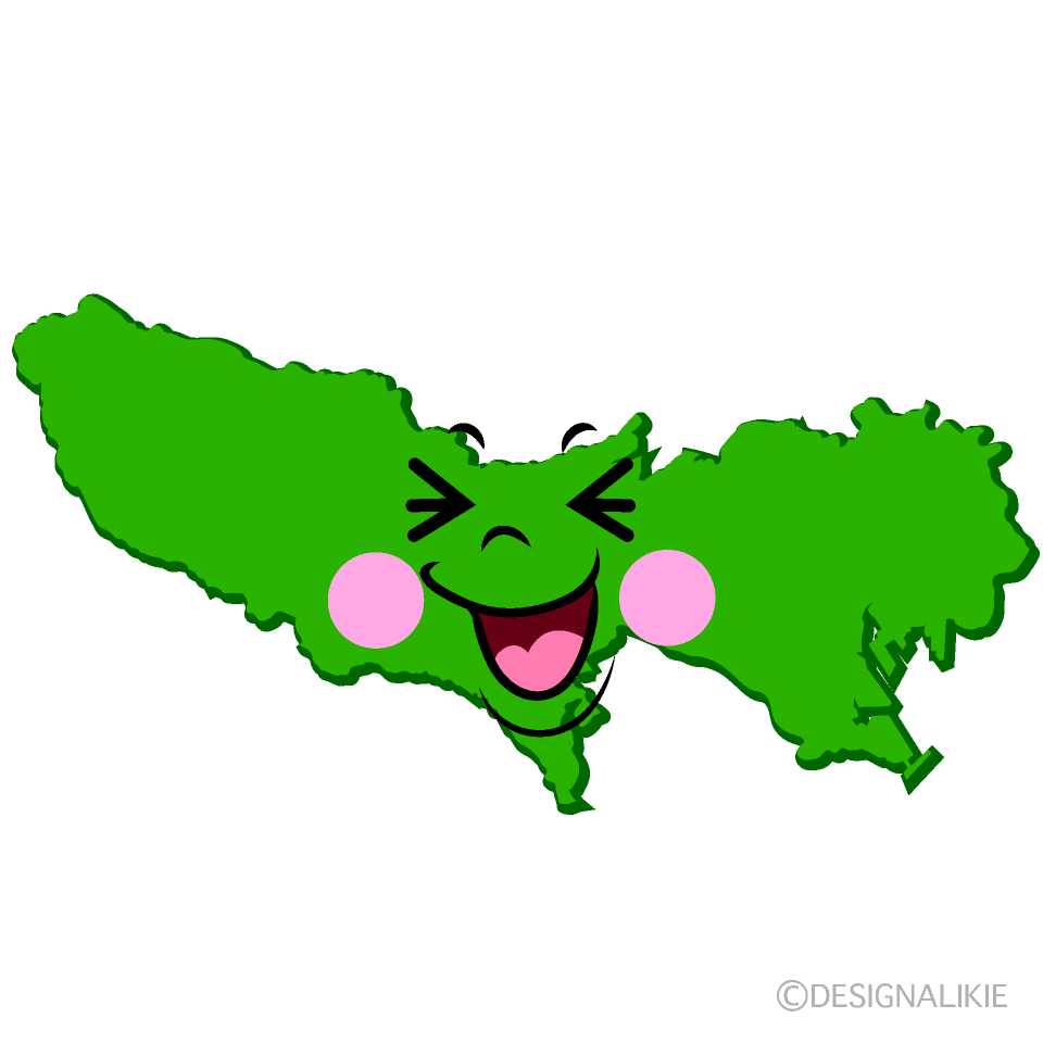 かわいい笑う東京都イラスト