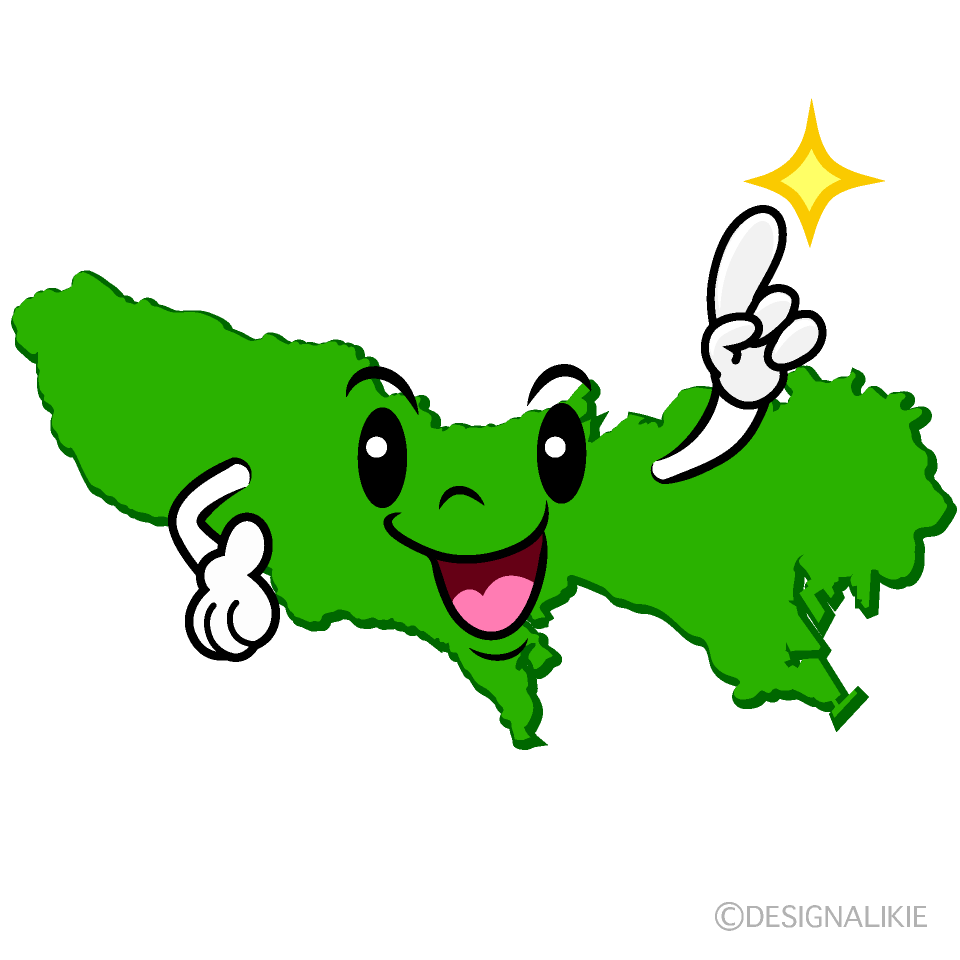 かわいい指差す東京都イラスト