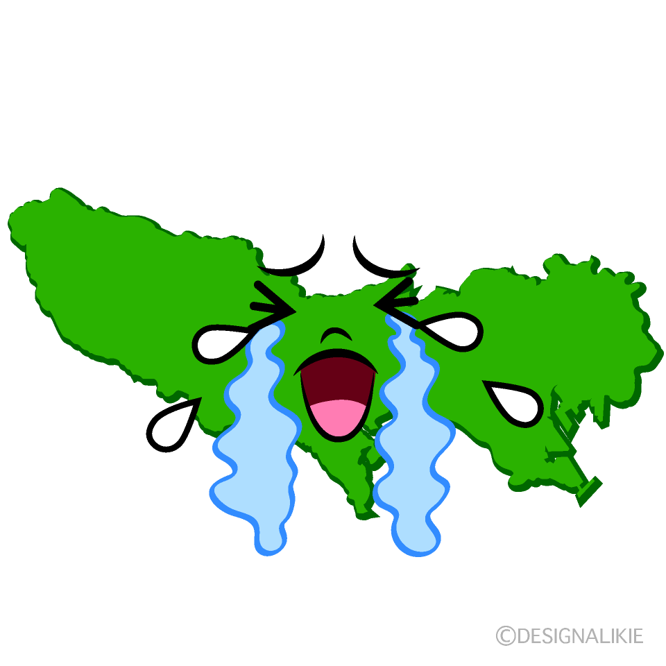 かわいい泣く東京都イラスト
