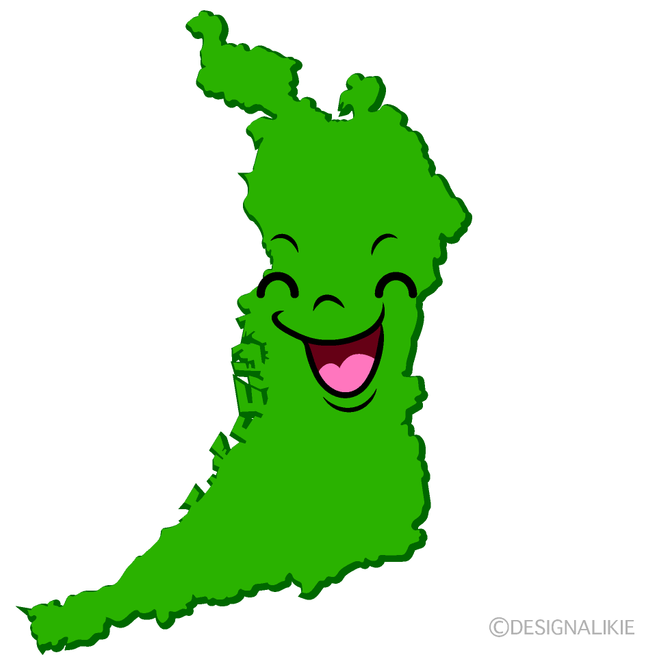 かわいい笑顔の大阪府イラスト