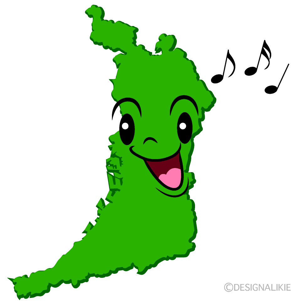 かわいい歌う大阪府イラスト