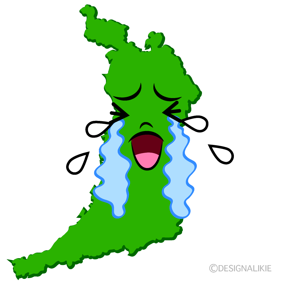 かわいい泣く大阪府イラスト