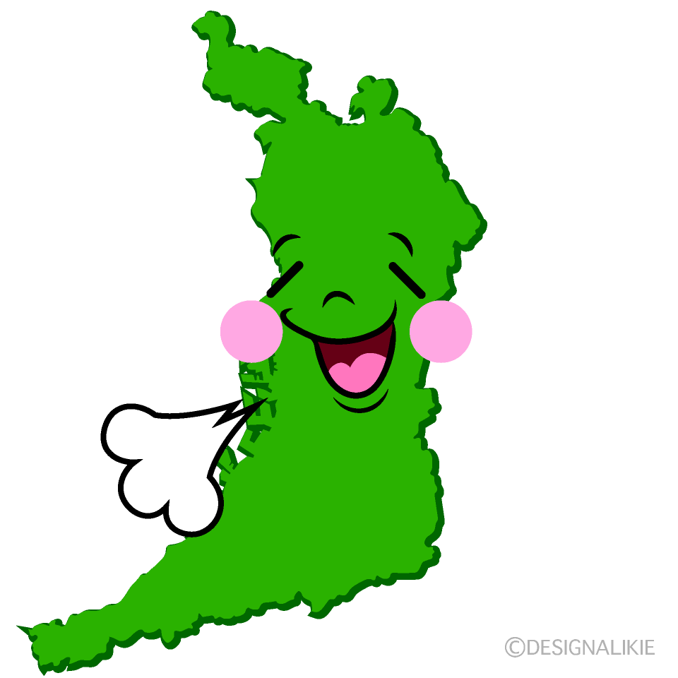 かわいいリラックスする大阪府イラスト