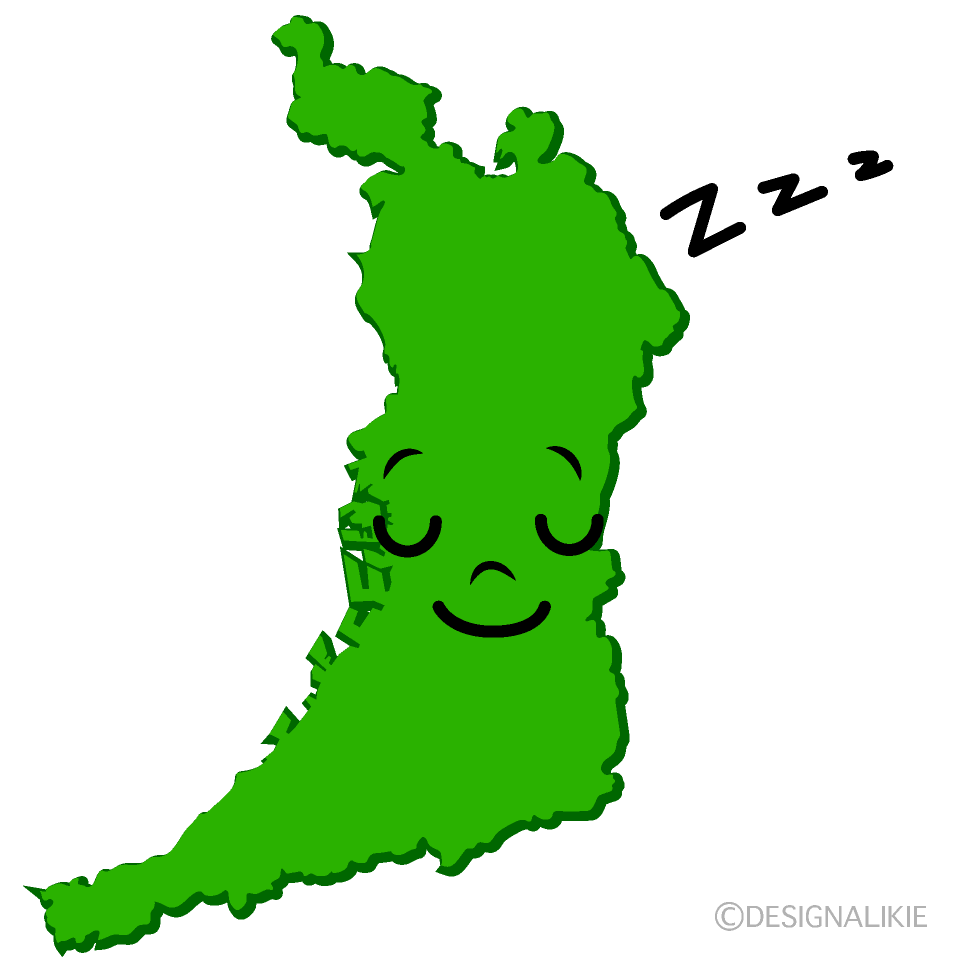 かわいい寝る大阪府イラスト
