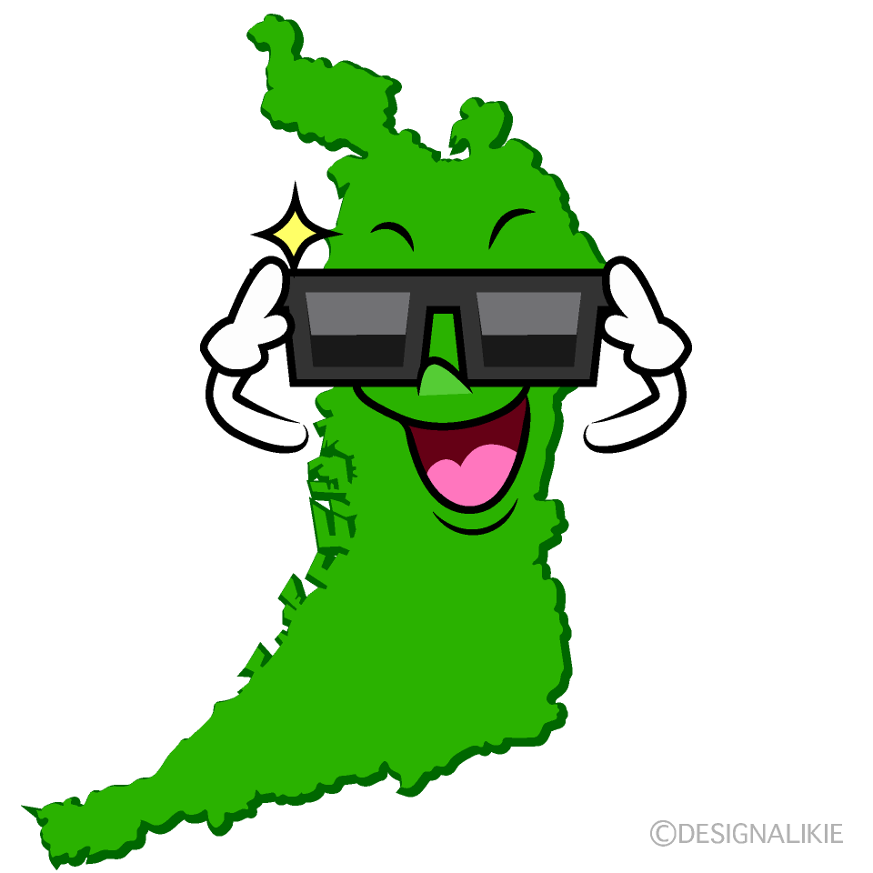 かわいいサングラスの大阪府イラスト