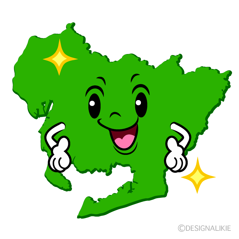 かわいい煌く愛知県イラスト