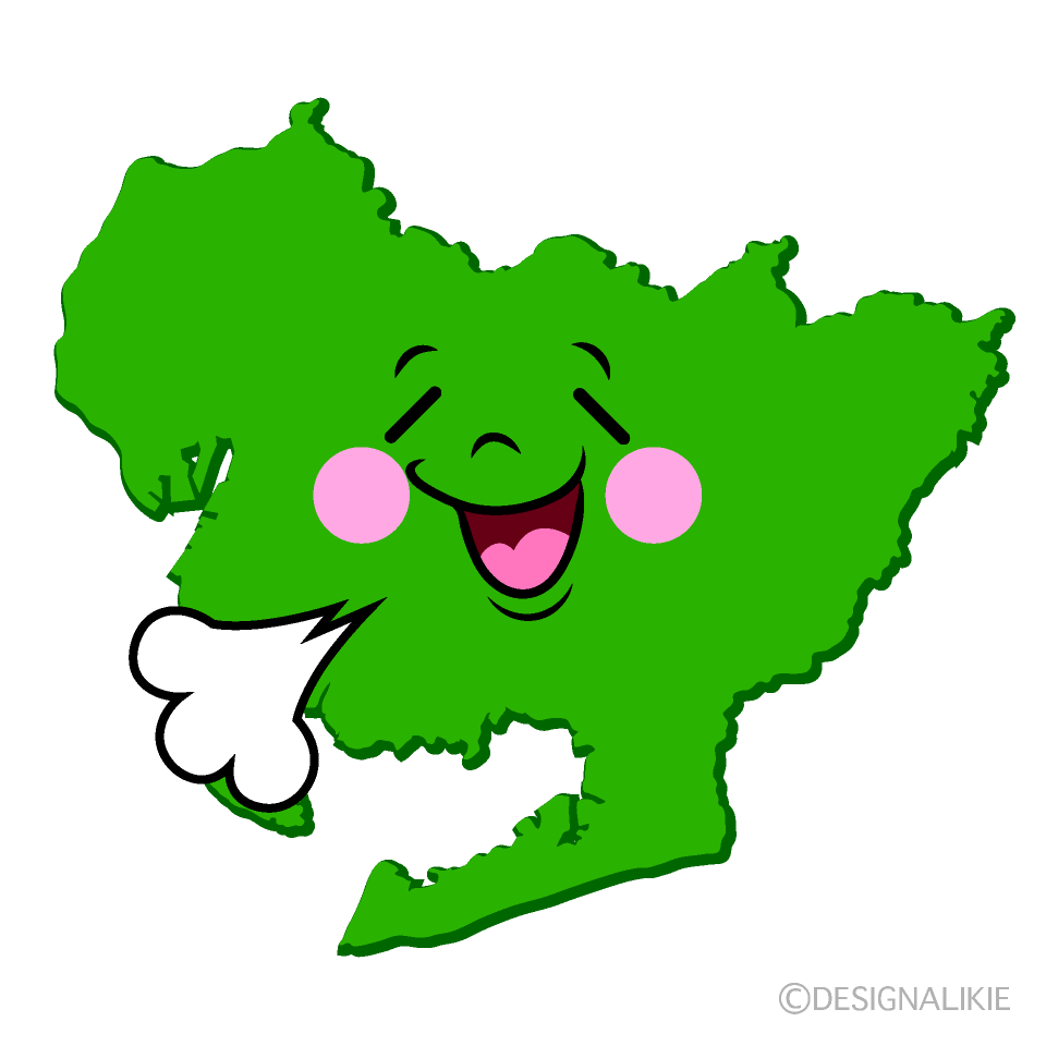 かわいいリラックスする愛知県イラスト