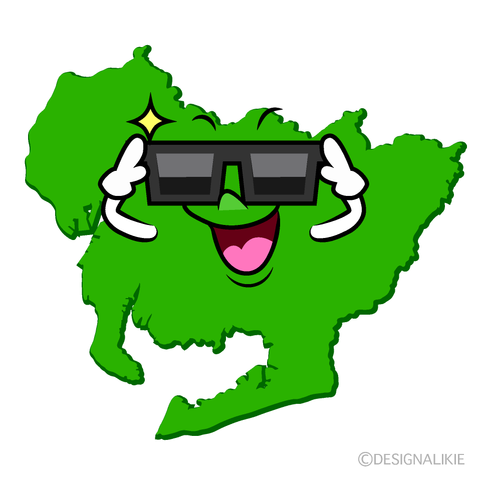 かわいいサングラスの愛知県イラスト