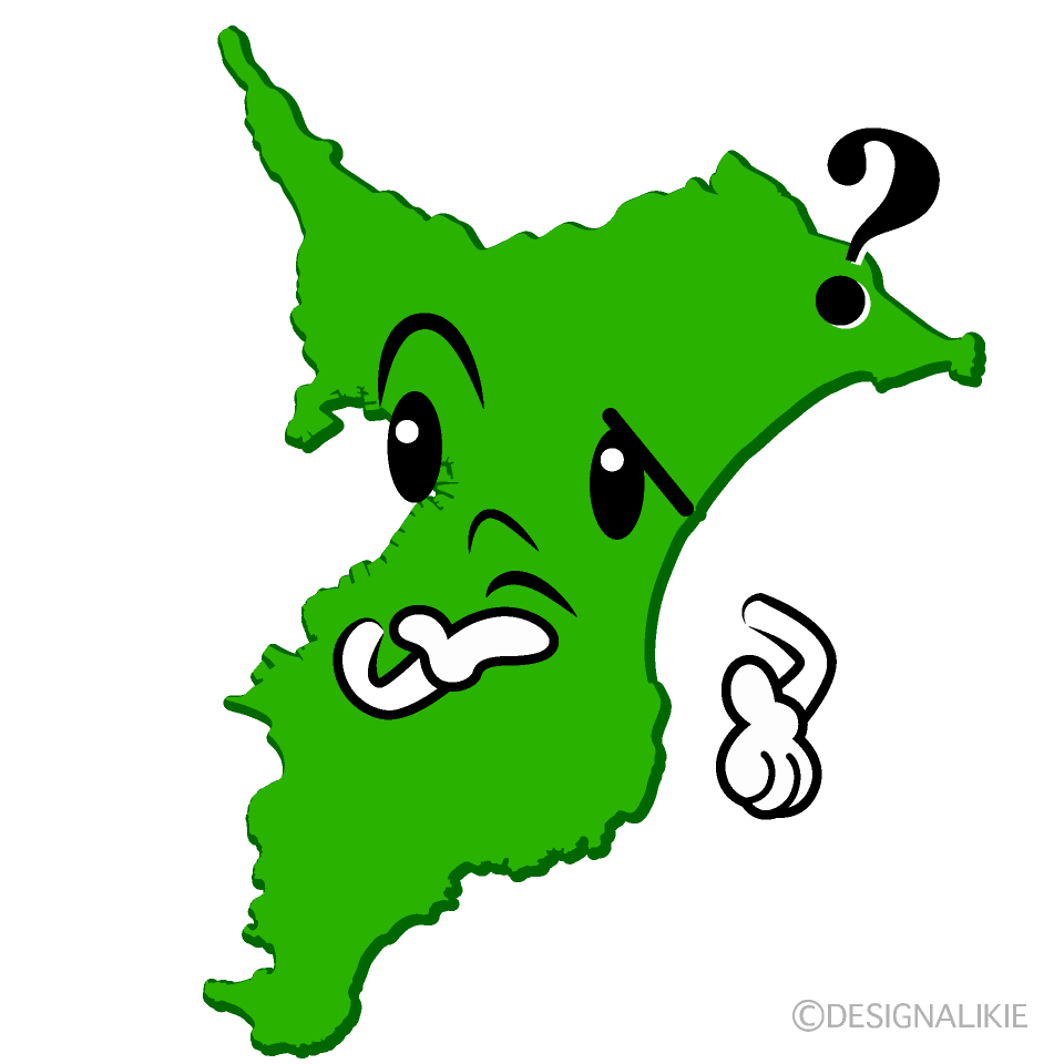 かわいい考える千葉県イラスト