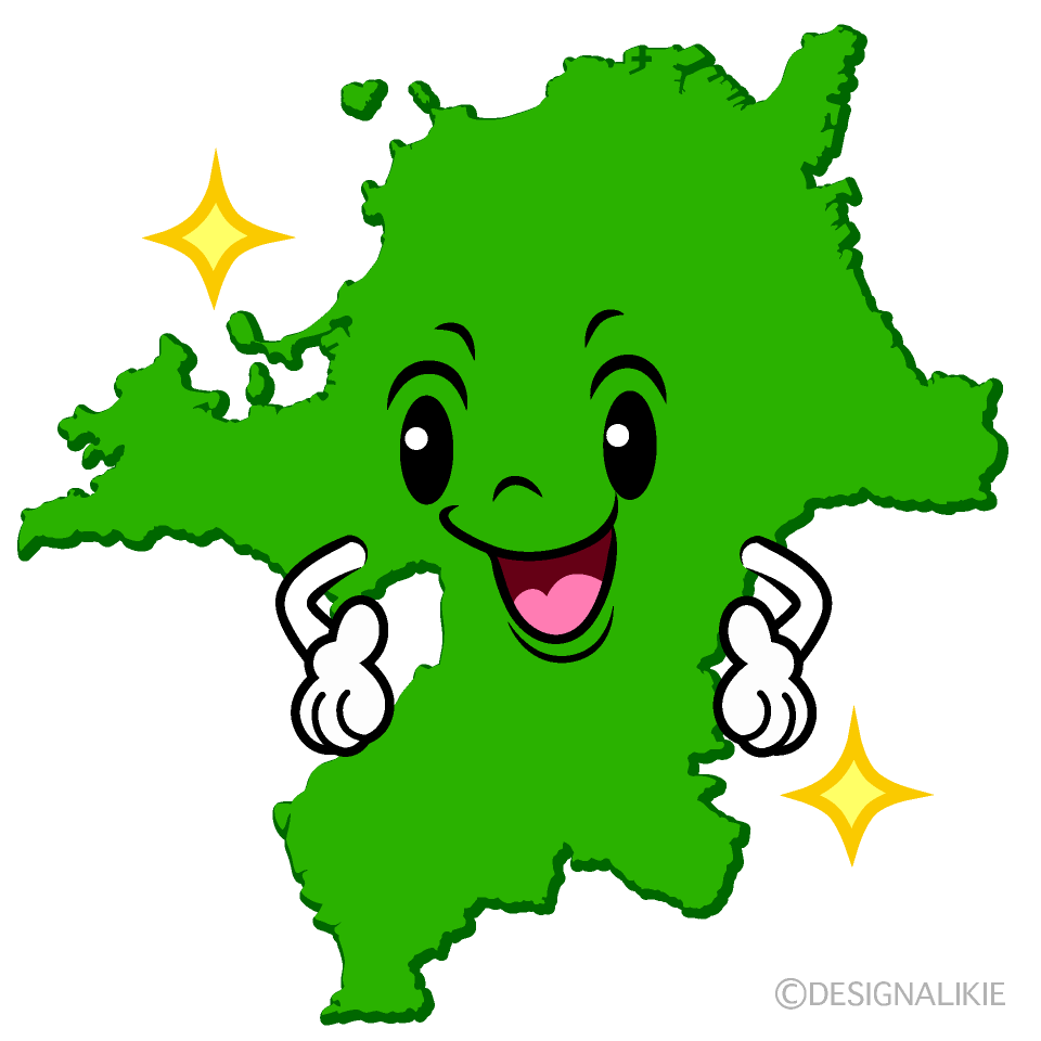 かわいい煌く福岡県イラスト