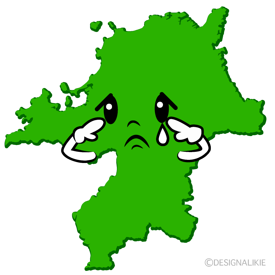 かわいい悲しい福岡県イラスト