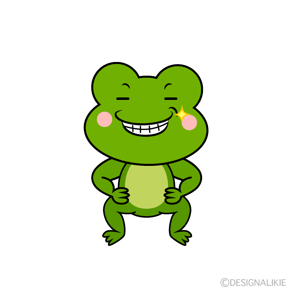 Cute Grinning Frog Clipart