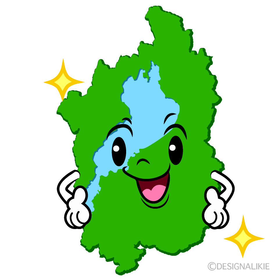 かわいい煌く滋賀県イラスト
