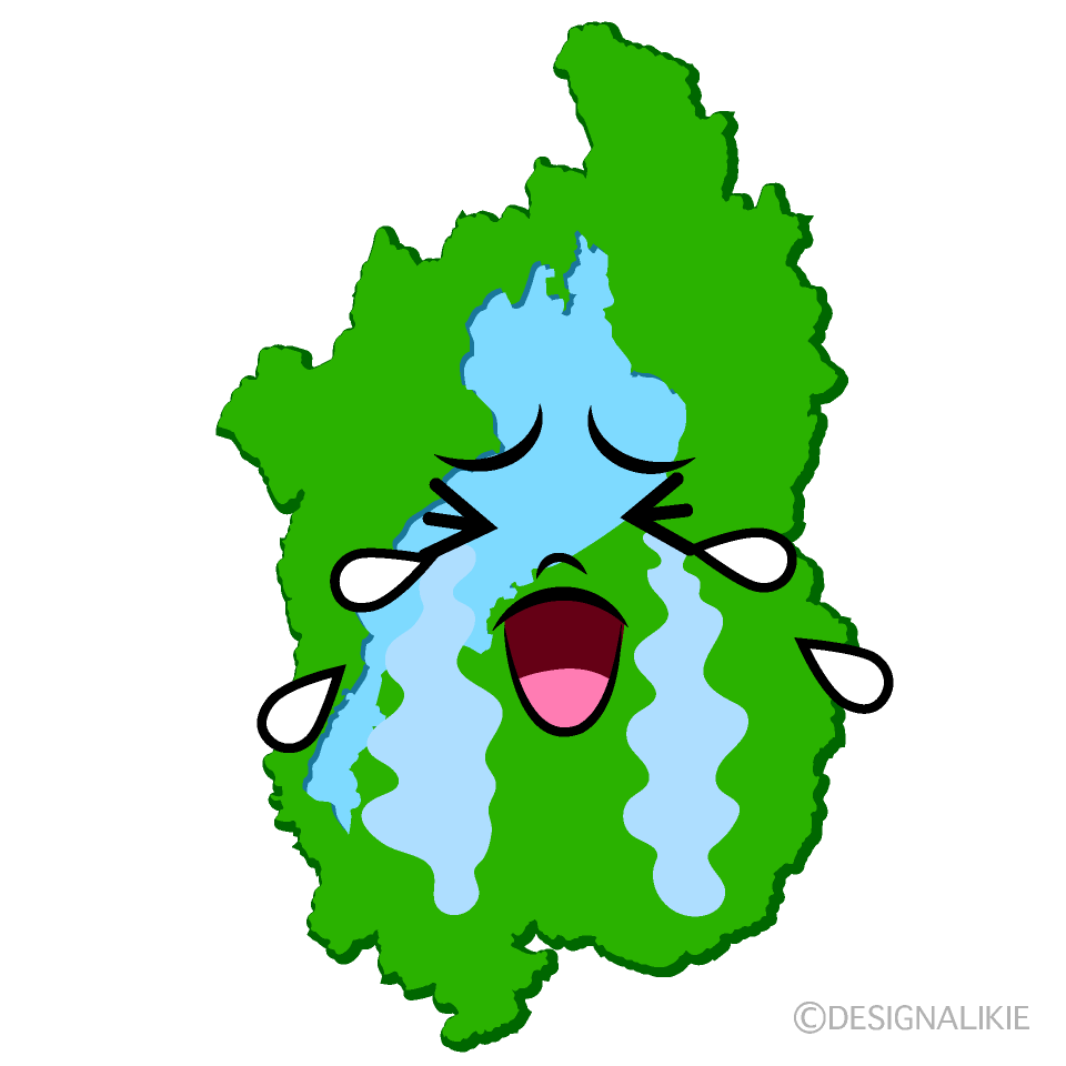 かわいい泣く滋賀県イラスト