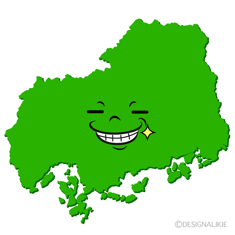 かわいいニヤリの広島県イラスト