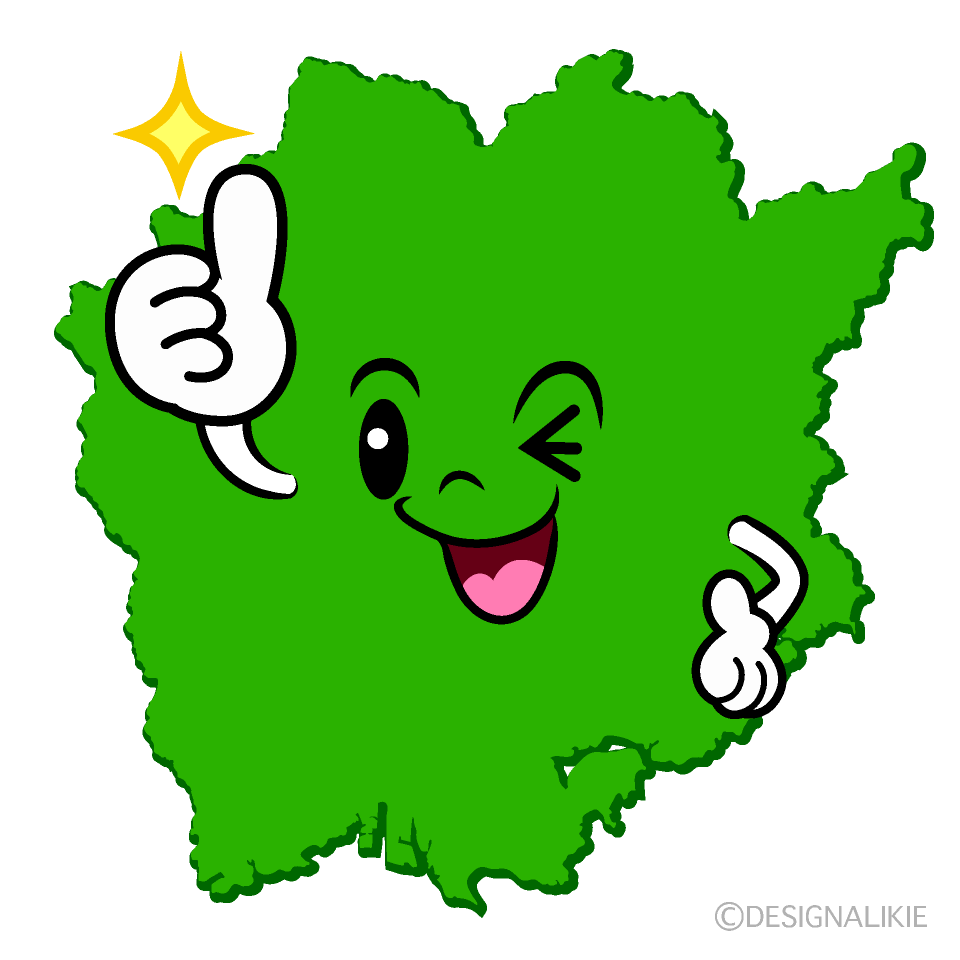 かわいいいいね！の岡山県イラスト