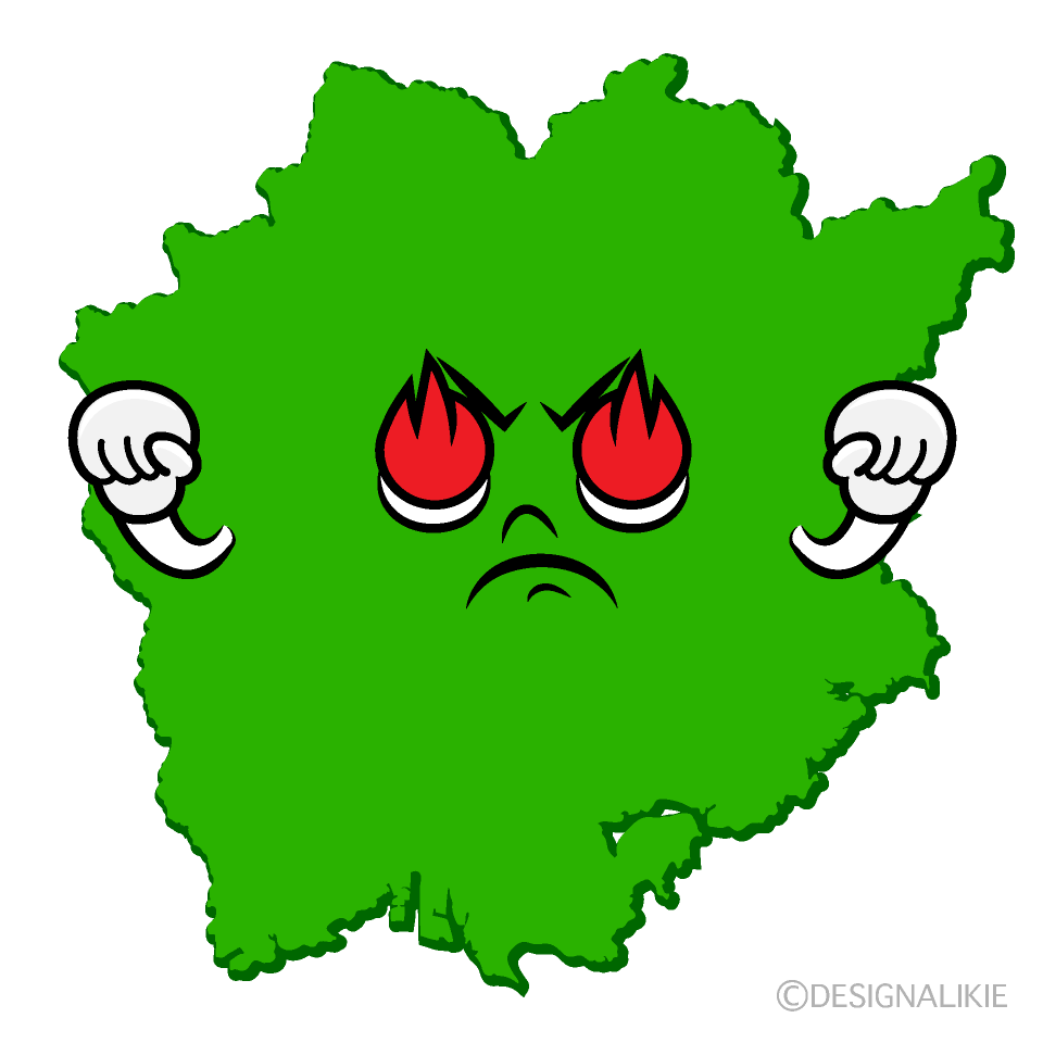 かわいい熱意の岡山県イラスト