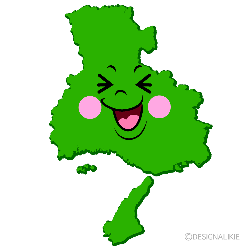 かわいい笑う兵庫県イラスト