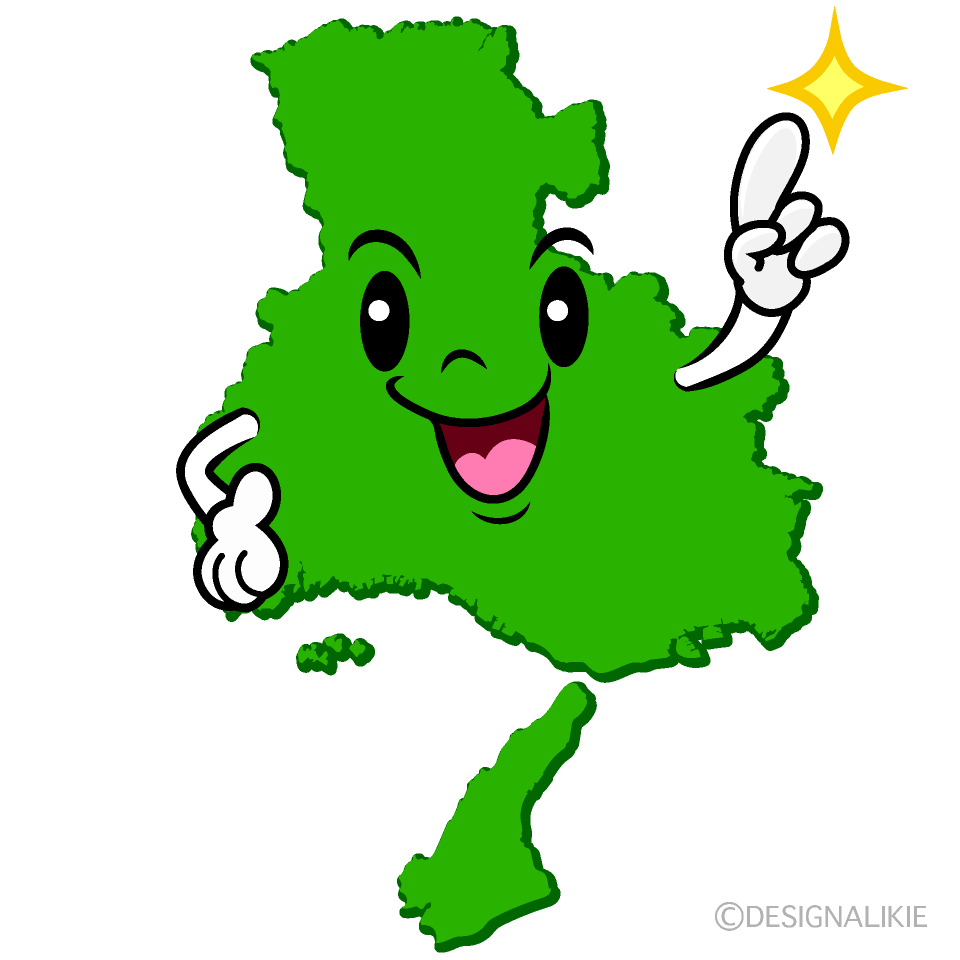 かわいい指差す兵庫県イラスト